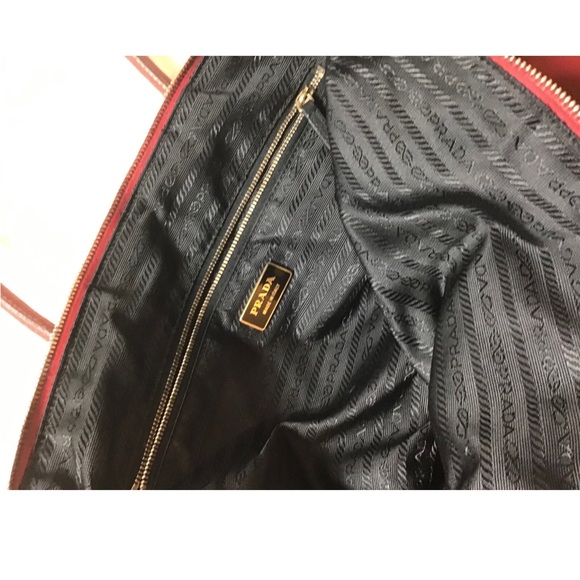 Prada red nylon/shoulder bag - Picture 6 of 10